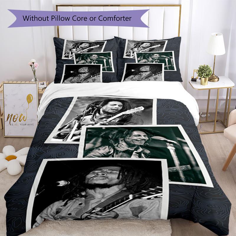 Bob Marley Comforter Cover Set Perfect for Guest Room Machine Washable Christmas Gift