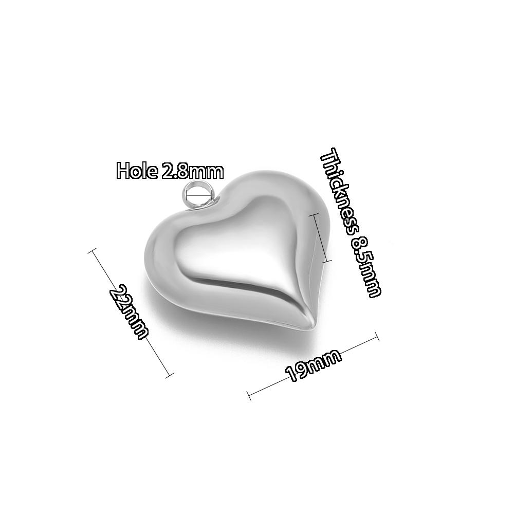5Pcs Stainless Steel Hollow Heart Pendant for Couple Sweet Love Colgantes Dijes Para Bisutería Jewelry Finding Earrings Making