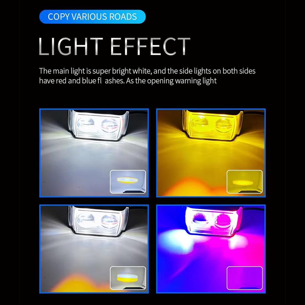 Мотоциклетная фара-прожектор Светодиодный ходовой свет Светодиодная противотуманная фара Рабочий свет Вспомогательные фары для мотоцикла для квадроцикла Внедорожника UTV Ударопрочный свет