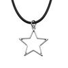 Ожерелье 45 см Кожаная цепочка Большая пятиконечная звезда Солнце Луна Пентаграмма Минималистичные компоненты для украшений QN072