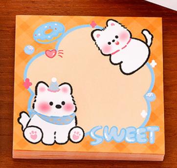 Cartoon Notepad Dog Memo Pad Self-adhesive Sticky Note Decal Scrapbooking DIY Diary Kawaii Stationery School Supplies