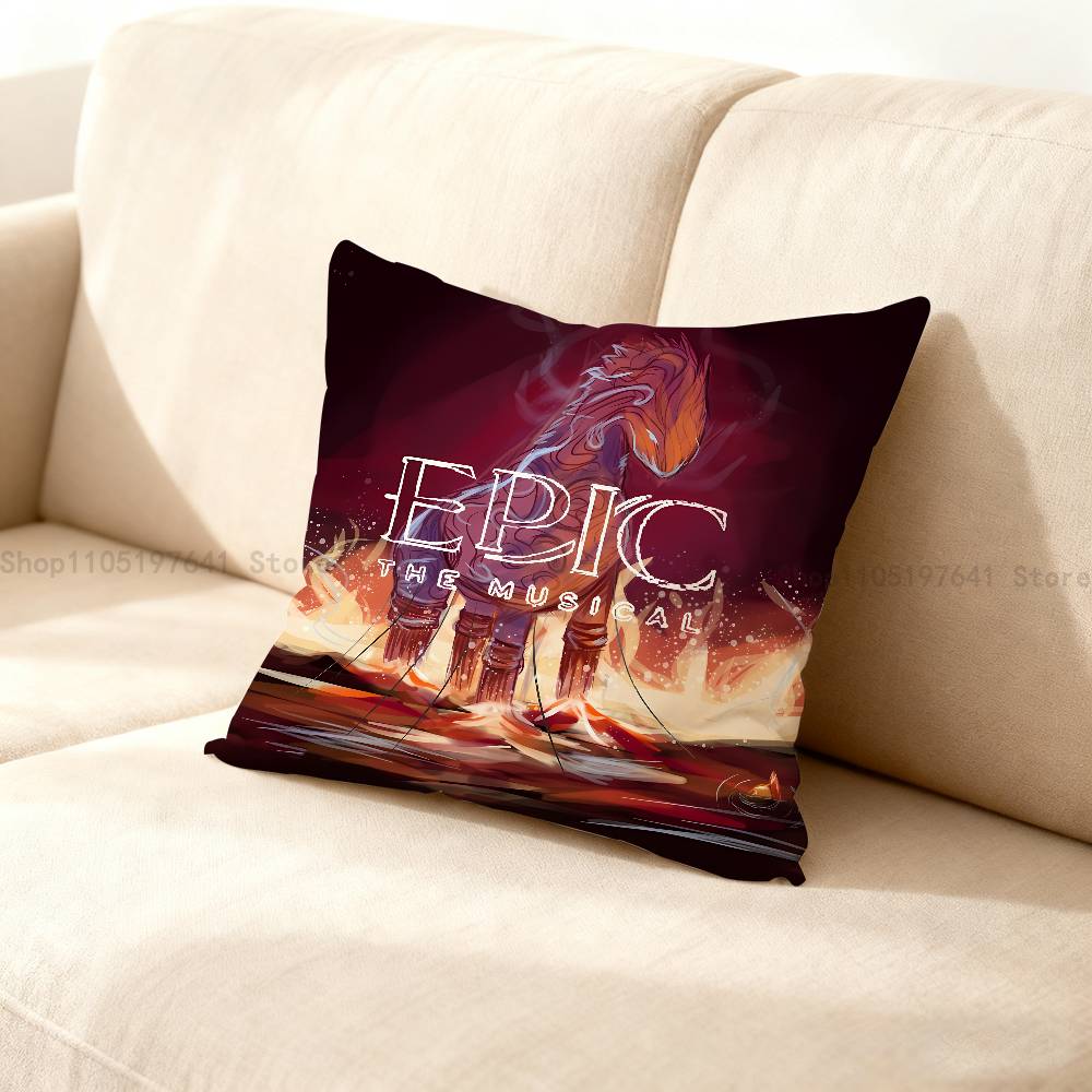 Music E-Epic The Musical Anime Celebrity Merchandise All-Match Printed Pillow Case Sofa Car Office Room Decoration Protector