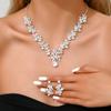 3PC Женская модная цепочка-когти Серия ожерелье-капелька серьги комплект ювелирных изделий свадьба банкет вечеринка праздничный подарок