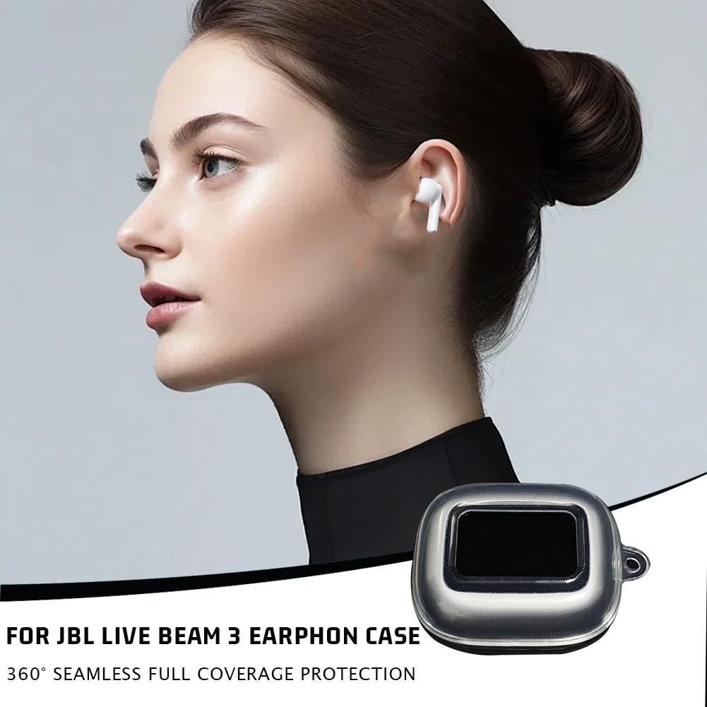 Для наушников Live Beam 3 защитный чехол с защитой от падений и пыли мягкий прозрачный TPU с защитой от царапин T3N7