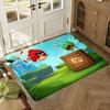 A-Angry Birds Game Floor Mat Soft Thickened Absorbent Non-Slip Bedroom Living Room Door Mat Home Decor Flannel Rugs