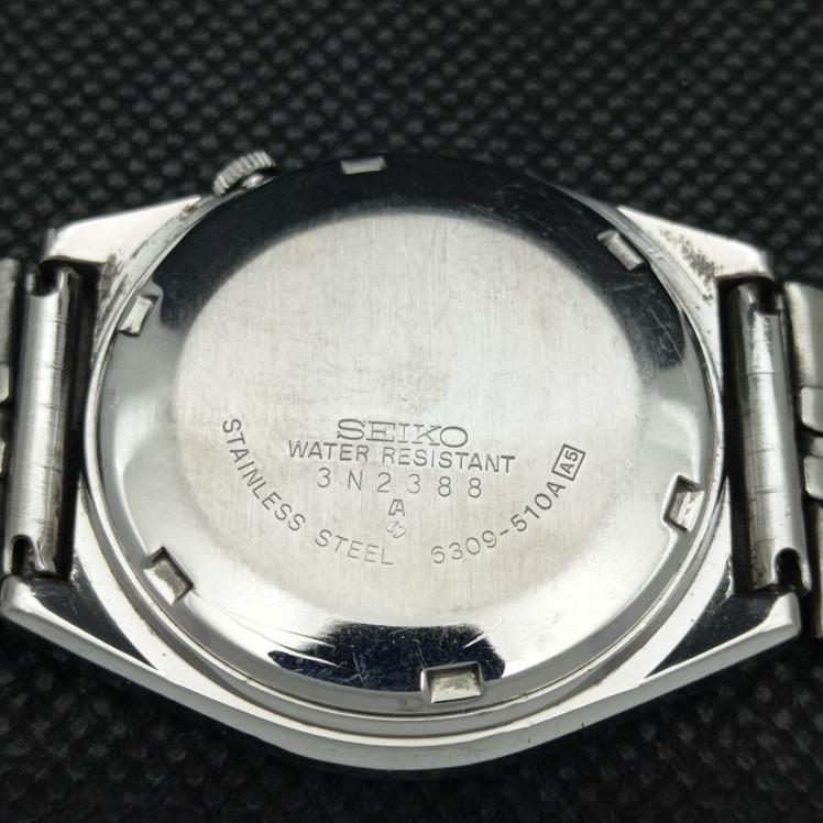 Б/У винтажные часы SEIKO 5 AUTOMATIC 6309A JAPAN MENS D/D BLUE WATCH 608c-a315403-9 SKU608c-a315403