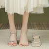 2025 новые летние сандалии женские тонкие каблуки универсальные с открытым носком стразы прохладные шлепанцы темперамент туфли на высоком каблуке женские темперамент