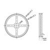 Aluminum Encoder meter wheel Synchronous wheel OVW Length measuring rubber wheel Perimeter 500mm hole 6 8 10 12 15mm