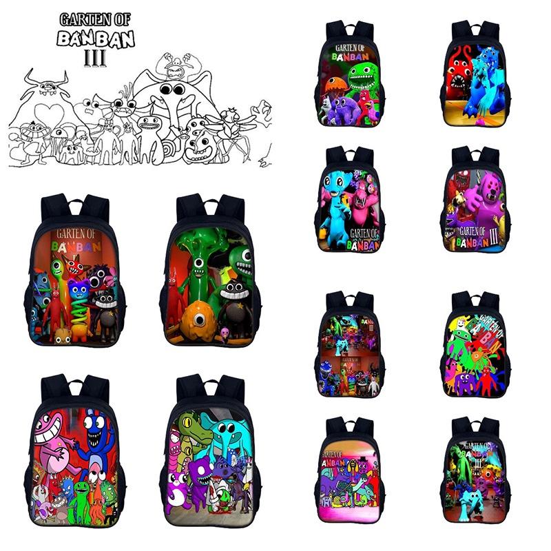 Garten Of Banban 3 40cm Lightweight Nylon Backpack With Adorable Cartoon Print Ideal For Kids In Grades 3-4