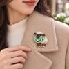 Enamel Painted Sheep Brooch Colorful Flower Flower Sheep Lapel Pin  Outfit Styling