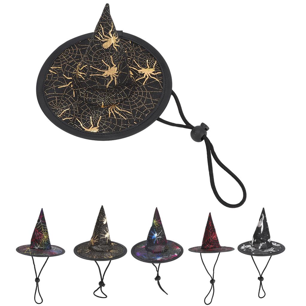 Шляпы для маленьких собак на Хэллоуин со стальным кольцом, милые модные шляпы для вечеринки на Хэллоуин для домашних животных среднего размера