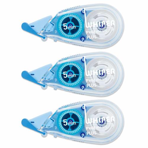 Plus Plus Correction Tape Whiper Petit 5mm Eco Package Blue 3 Pack 51-749
