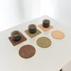 Round Cork Coaster for Coffee Non-slip and Heatproof Heat Insulation Cup Mat Natural Wood Accessory Kitchen Countertop