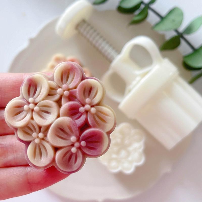 Пластиковые формы для лунных пряников DIY Штампы для лунных пряников Формы для выпечки в форме османтуса Кондитерские гаджеты 3 размера для Праздника середины осени