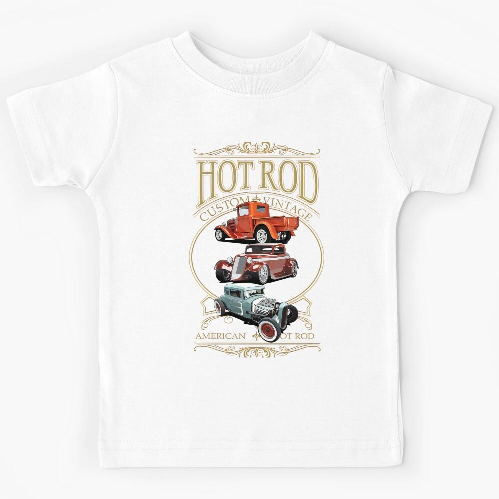 Muscle Racing Hot Rod Vintage Drag Car Kids T-Shirt
