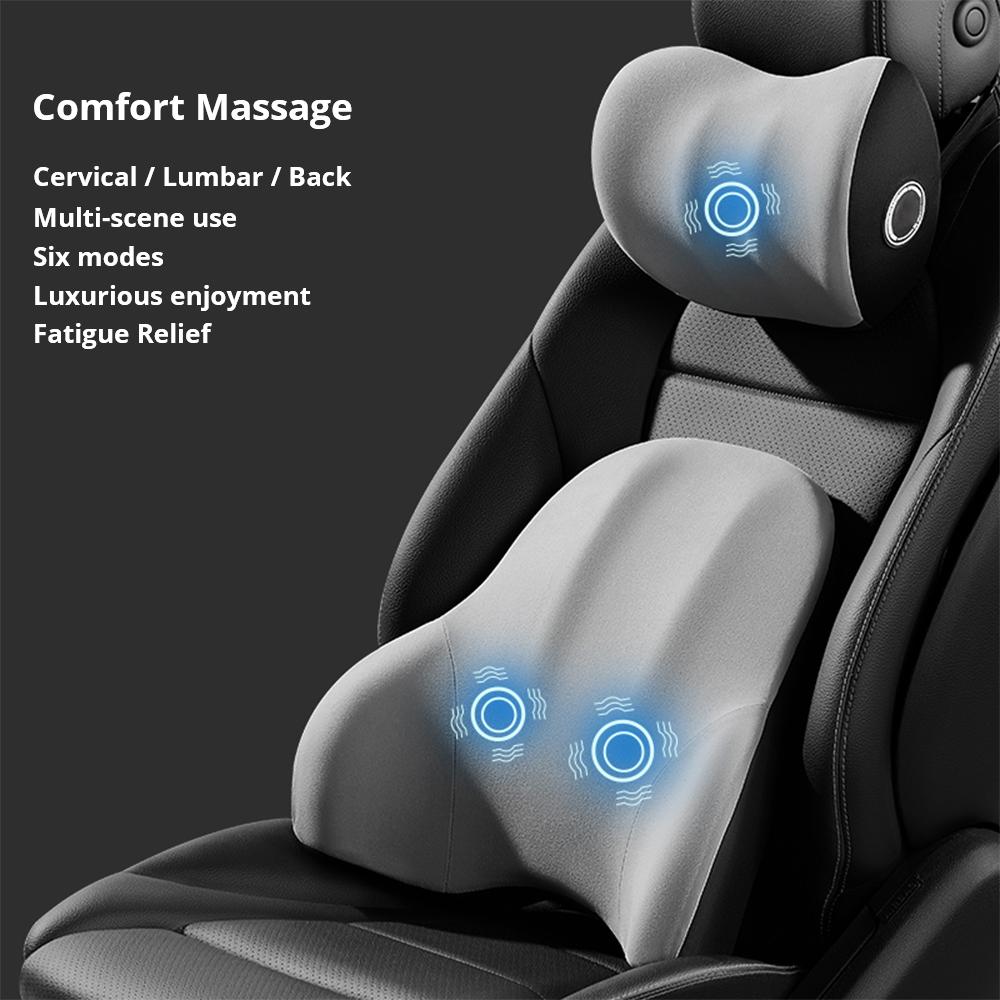 Электрическая массажная подушка для спины, вибрация для домашнего офиса, автомобиля, массажная подушка, пояснично-шейный матрас, облегчение боли
