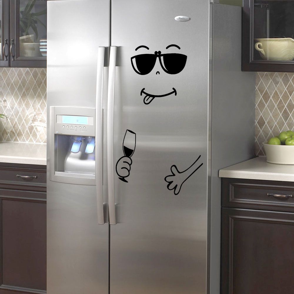 Vinyl Cute Kitchen & Dining Refrigerator Decal Home Decor Wallpaper Fridge Sticker