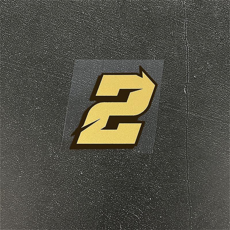 1PC Matte Gold Number 0-9 Motorcycle Stickers Waterproof for DIY Motorbike Fuel Tank Helmet Windshield Universal Vinyl Decals