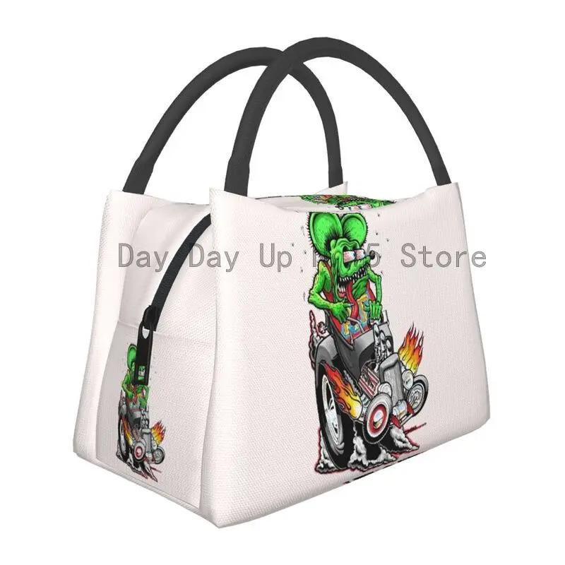 Ratfink Ride изолированные сумки для обеда для школы и офиса Rat Fink водонепроницаемый термохолодильник Bento Box женский ланч-бокс