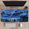 Очень большой коврик для мыши с горным пейзажем и утолщенным краем с оверлоком для офисных столов