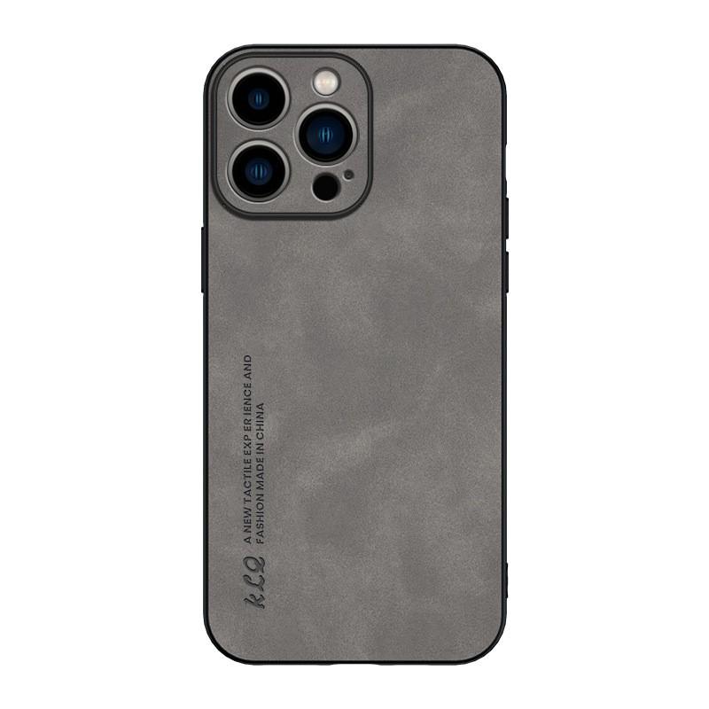 Деловой стиль Замшевая кожаная чехол для телефона IPhone 17 16 Pro Max 13 - Защита от отпечатков пальцев Устойчивый к царапинам Задняя крышка