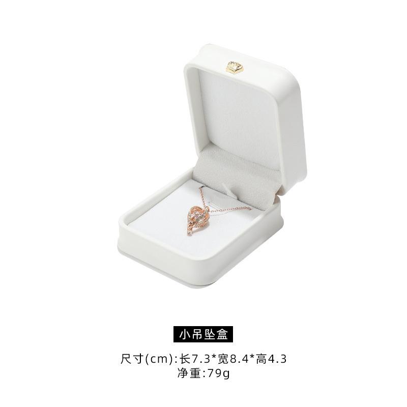 Коробка для украшений из искусственной кожи с короной, кулон для кольца, шкатулка для браслета, шкатулка для жемчуга, шкатулка для упаковки ювелирных изделий