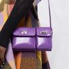 By Far Baby Billy Vintage Leather Patent Underarm Bag Gemini Crossbody Shoulder Bag Mini Women Bags Violet 21FWBABYBOUVWSMA