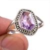 Natural Pink Amethyst Gemstone 925 Solid Sterling Silver Jewelry Ring S.10 B3s27