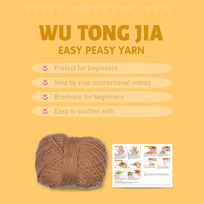 1 упаковка, инструкция на английском языке, цветок, большой орнамент в горшке, сделай сам, шерстяная нить, набор материалов для вязания крючком