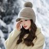 Женская осенне-зимняя повседневная плюшевая теплая шапка, милая шапка-ушанка с помпоном, уличная шапка от холода, новая
