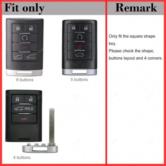 Silicone Smart Key Fob Cover Compatible with Corvette C7 Cadillac CTS ATS SRX STS DTS