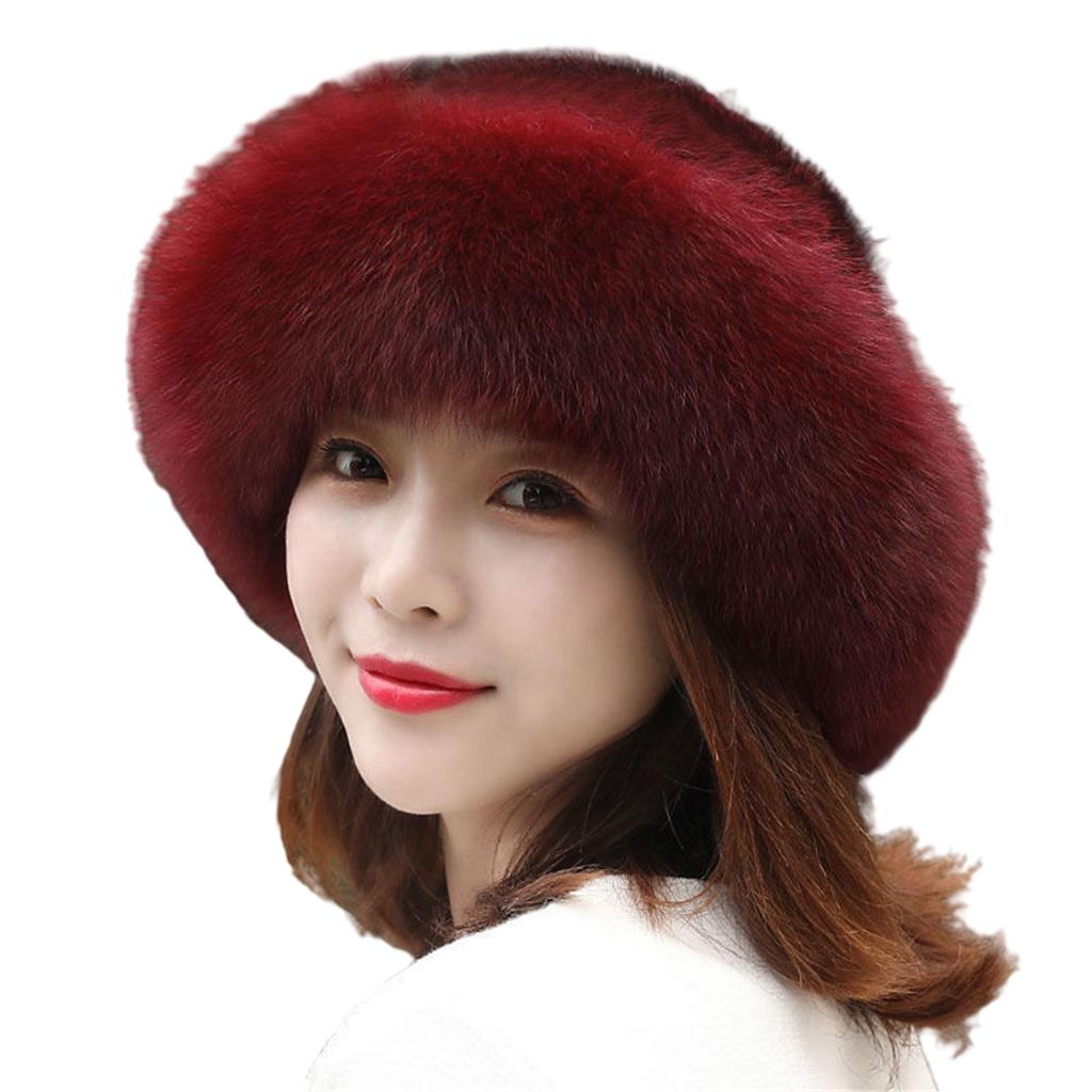 Fluffy Hat,Warm Women's Winter Hat,Faux Fur Trimmed Fashion Hat,Windproof Russian Hat For Outdoor Warm Hats Christmas Gift