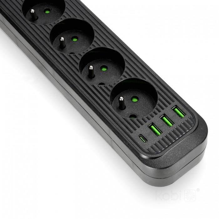 Extension cable 4gn+usb 5m black