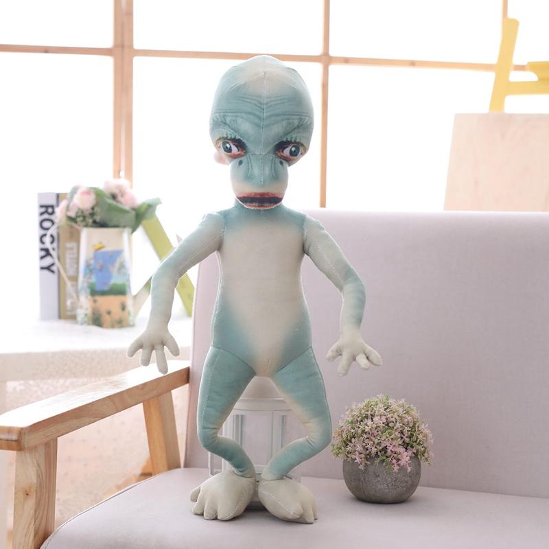 Творческий высококачественный имитационный плюшевый рюкзак для куклы Alien PU золотисто-серебристого цвета, плюшевая игрушка Alien для мальчиков и девочек, школьный рюкзак
