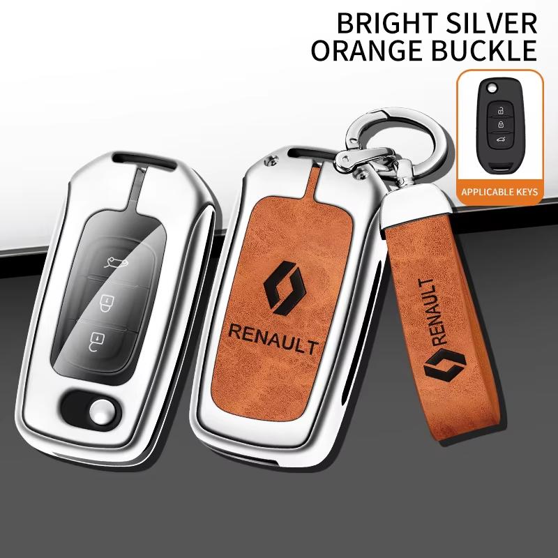 Interior Stickers Car Key Case Cover For Renault Koleos Kadjar Captur Megane Talisman Espace Clio Zoe Scenic 4 Arkana Dacia Sand