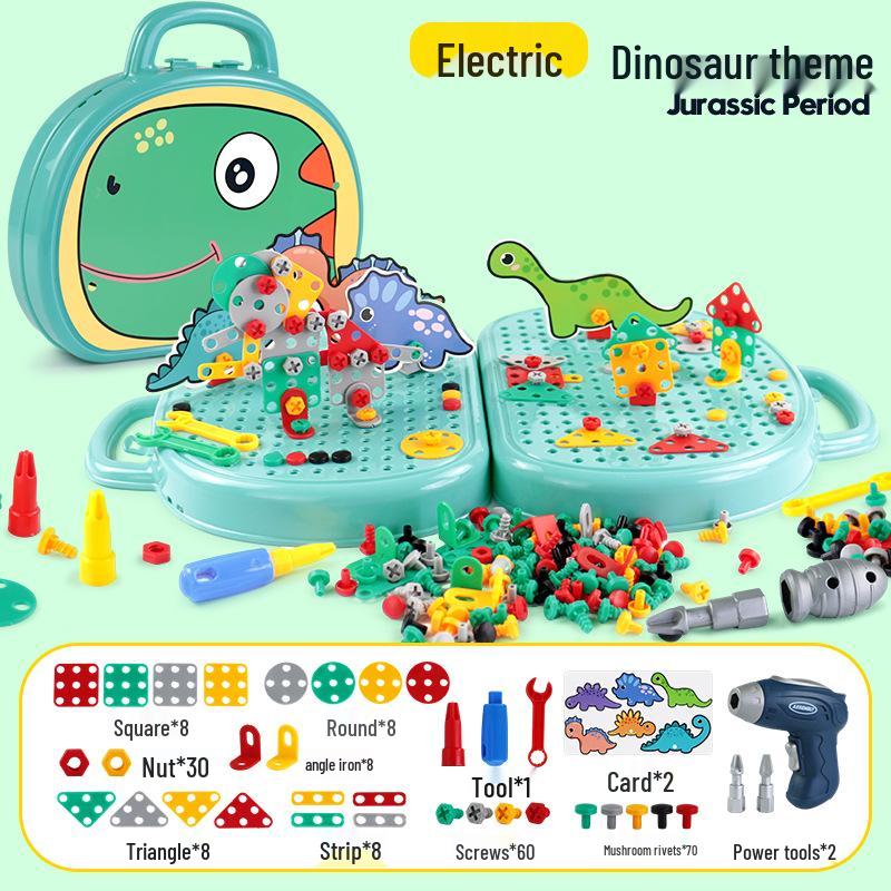 Набор инструментов для сборки для детей: Набор электрической дрели и шуруповерта с разборными винтами