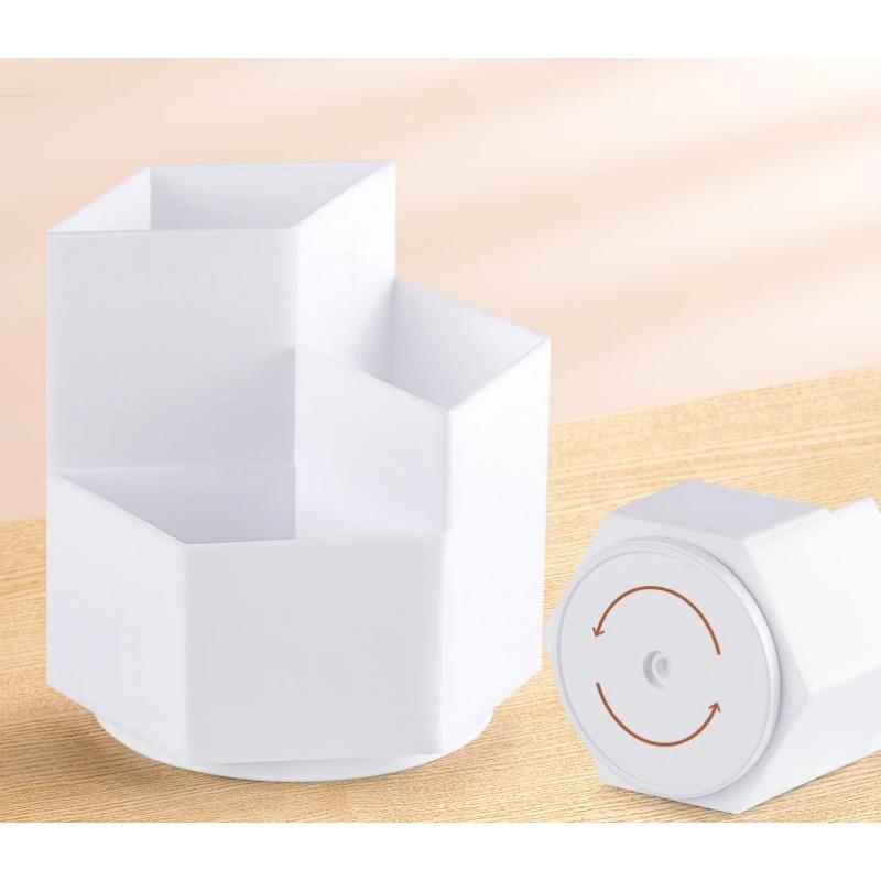 Вращающийся на 360° креативный многоугольный держатель для ручек, школьные канцелярские принадлежности, органайзер для канцелярских принадлежностей для студентов, многофункциональный держатель для ручек