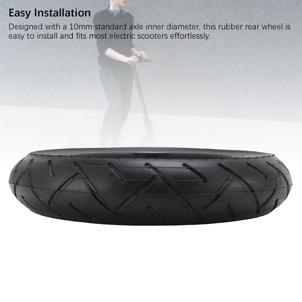 10-дюймовое заднее колесо для самоката 10-дюймовое заднее колесо для самоката резиновое колесо для электросамоката вспомогательное колесо задняя шина для замены
