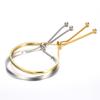 Fashion Silver/Gold Color Stainless Steel Bangle Bracelets For Women Adjustable High Polished Brand Wristand Gift Bangles