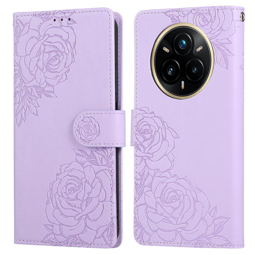 Чехол для Realme 14 Pro+ 5G Роза Цветок PU Кожаный Чехол-кошелек для телефона с 3 слотами для карт