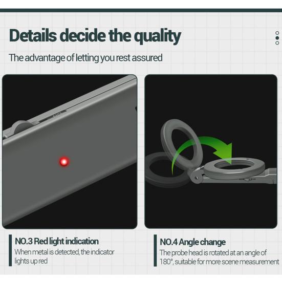 DM3004A Ручной металлоискатель Высокочувствительный звуковой сигнал Регулируемый портативный инструмент для поиска металла на батарейках для небольшого смотрового кабинета