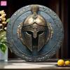 Vintage Spartan Shield Metal Plaque Bar Garden Wall Decor