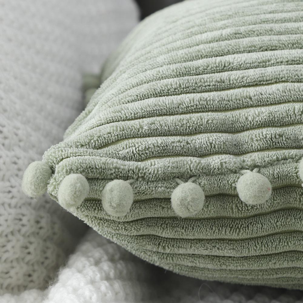 with Pom-pom Pillowcase Corduroy Cushion Cover Home Decoration Sofa Pillow Cover Bedroom