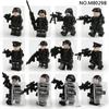 M8029A 8029B Swat Police Block Кукла Оружие Рюкзак Щит Строительный блок Игрушка