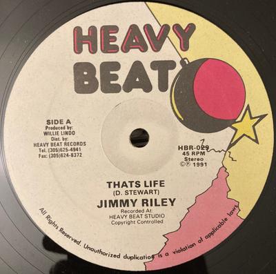 12-дюймовая пластинка JIMMY RILEY - Thats Life HBR029 Heavy Beat 1991 US Регги, Ска и Даб Б/У