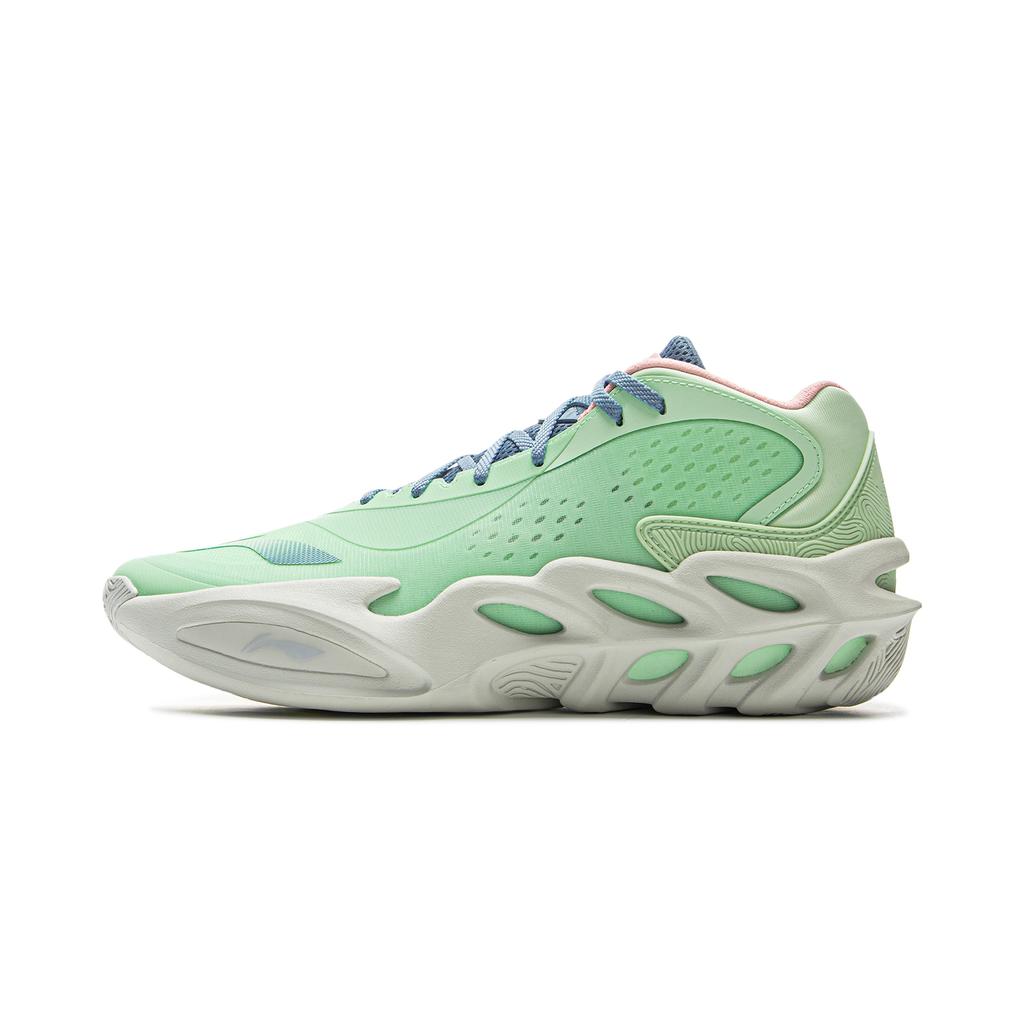 Li Ning XinSheng Амортизирующие Скользкие Износостойкие Легкие Упругие Средние Баскетбольные Кроссовки Мужские Зеленые ABAV027-6