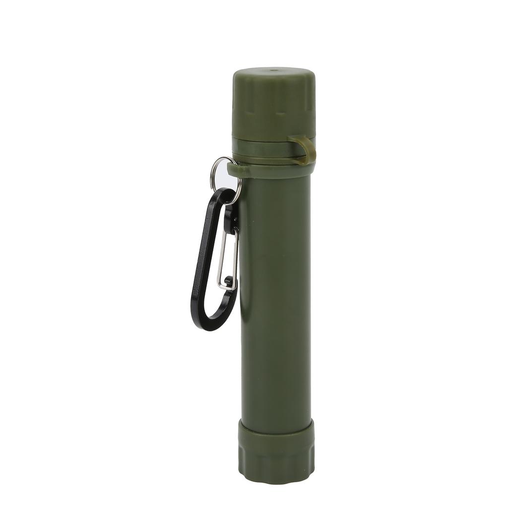 Outdoor Water Filter Straw Water Filtration Purifier Compass Carabiner Camping Equipment
