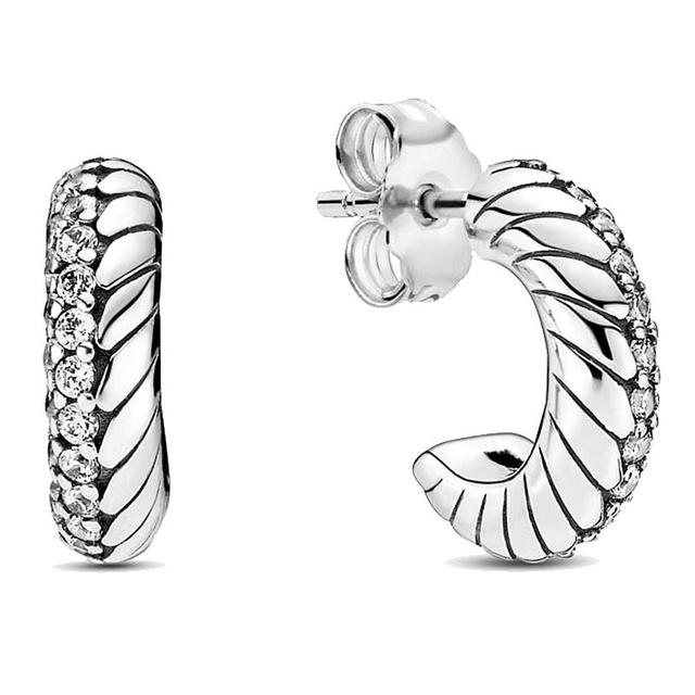 Новые модные серьги из стерлингового серебра 925 пробы с двойным ореолом клевера, лепестками любви, сердцем, цветком ромашки, трио, серьги для женщин, ювелирные изделия, подарок