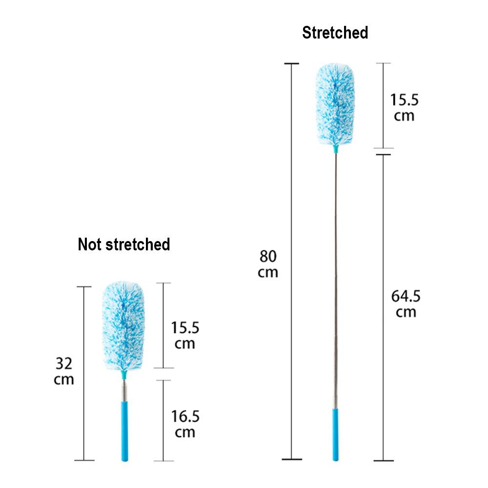 Сметка для удаления пыли Съемная с выдвижной ручкой Щетка для паутины Чистящая микрофибровая щетка Волшебная щетка для пыли