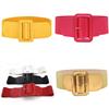 Stylish Red Elastic Waist Belt For Puffer Jackets And Coats With Chic Wide Design